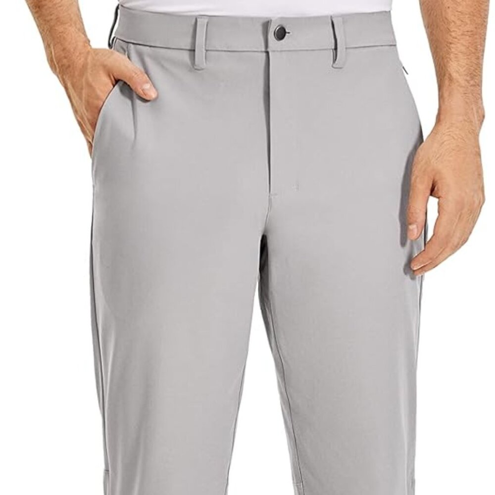 CRZ YOGA Men's All Day Comfy Golf Pants - 33W/34L - Quick Dry Lightweight Work